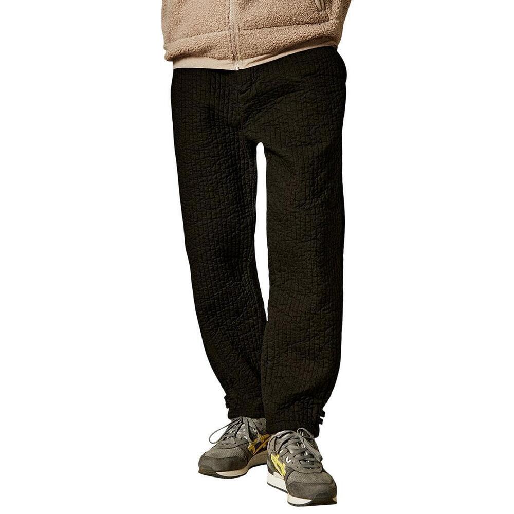 KITH Winslow Quilted Pants S? 30x28 Black Cotton Pockets Tapered Leg FW 2022